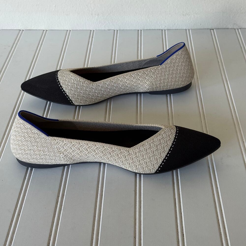 Rothy’s Size 10.5 Cream Black Pointer Tuxedo Size… - image 8